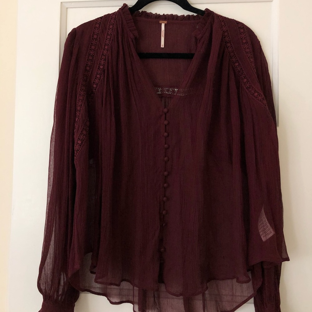 Free People Sheer Blouse